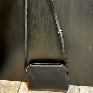 Black Leather Crossbody Bag